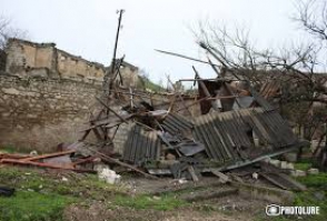 Последствия обстрела арцахского села Талыш